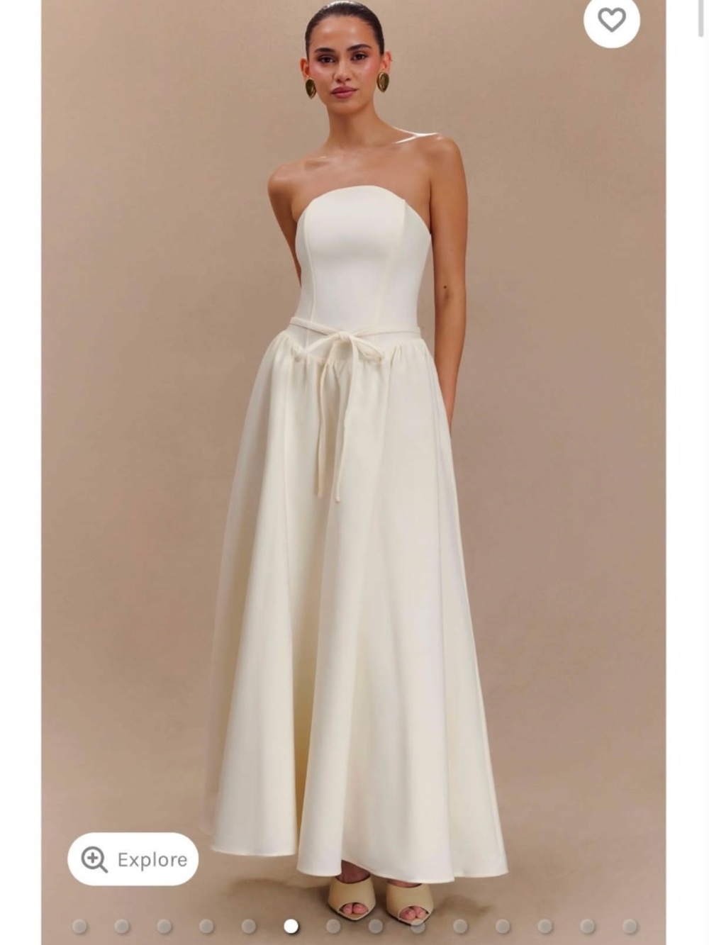 Meshki White Midi Bridal Dress
